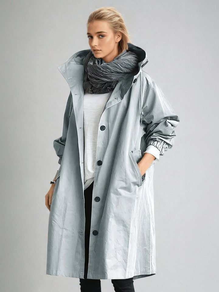 Adriana — Cappotto Donna Impermeabile con Cappuccio, Lina Milano