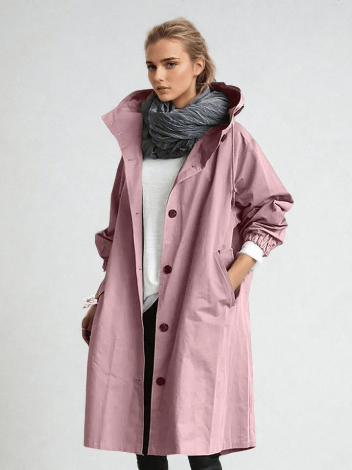 Adriana — Cappotto Donna Impermeabile con Cappuccio, Lina Milano