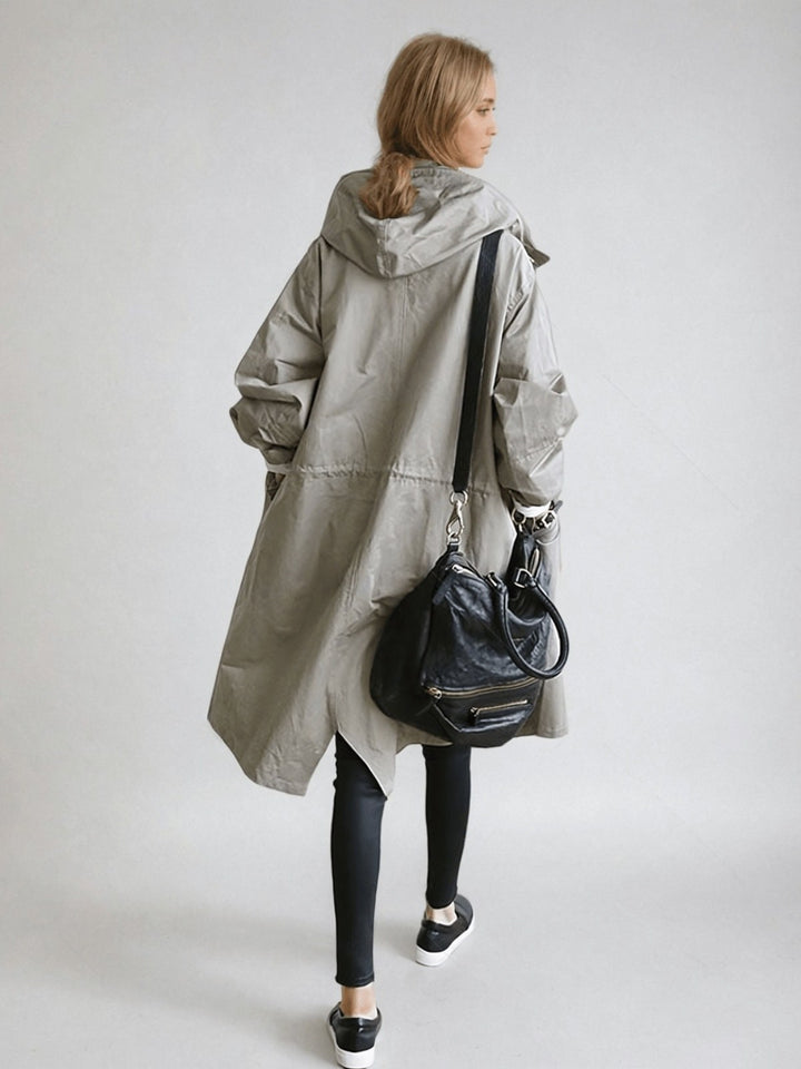 Adriana — Cappotto Donna Impermeabile con Cappuccio, Lina Milano