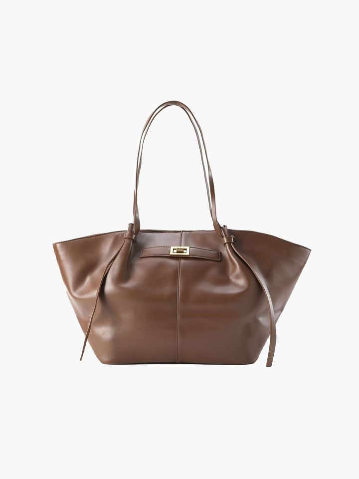 Agnese — Borsa Donna Shopper Grande Rigida con Tasca Interna e Chiusura, Lina Milano