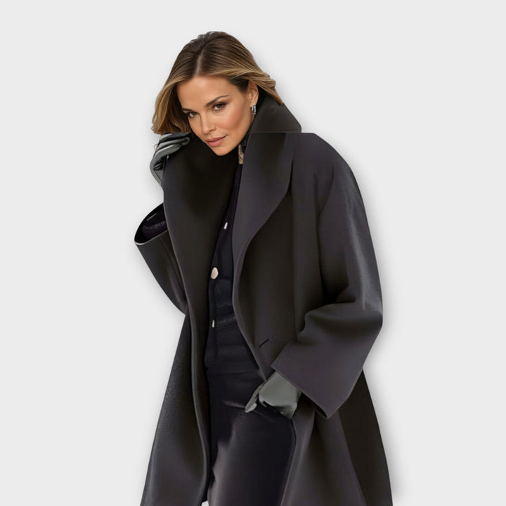 Alberta — Cappotto Donna con Cappuccio e Taglio Morbido, Lina Milano
