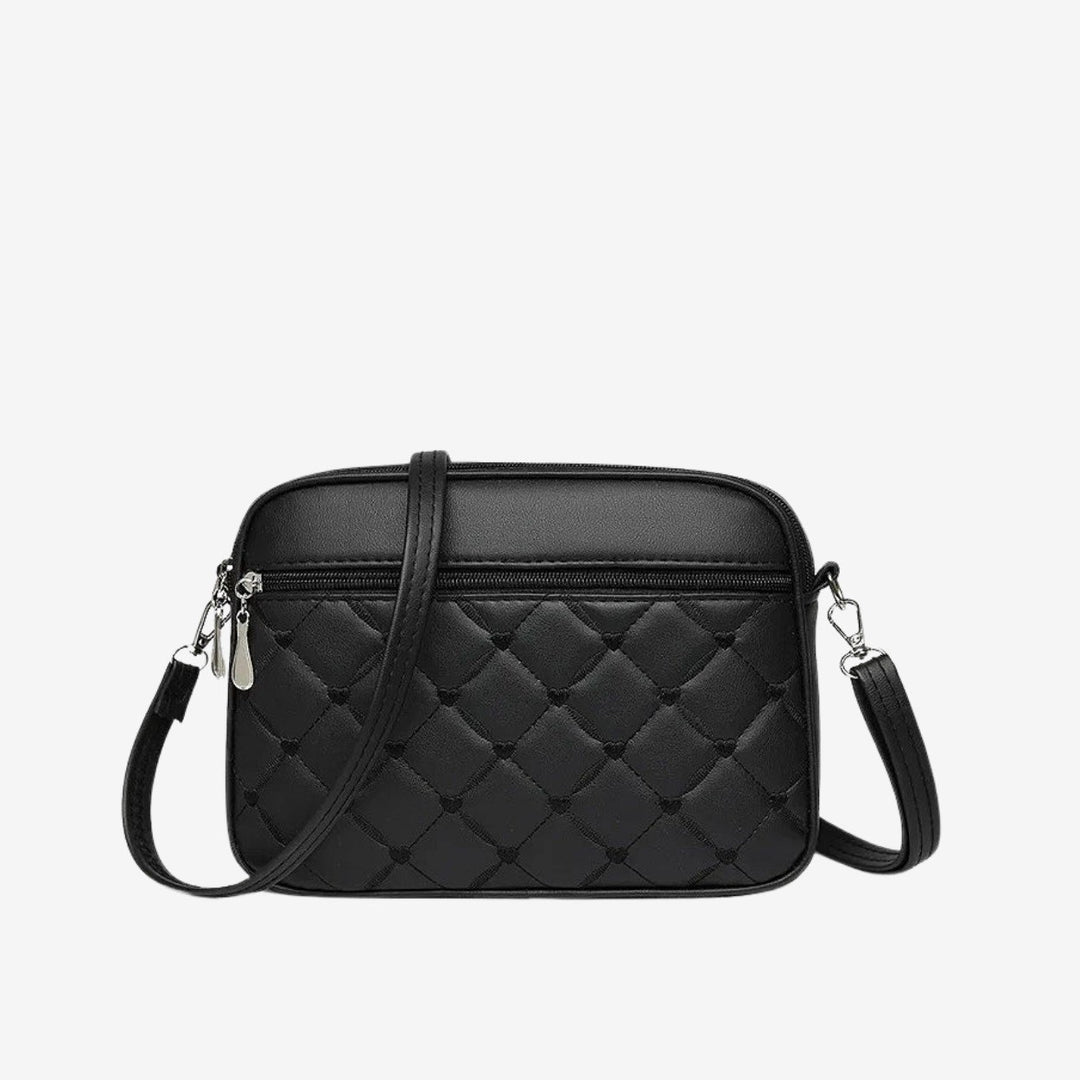 Allegra — Borsa a Tracolla Donna Piccola Trapuntata in Ecopelle con Tasca, Lina Milano