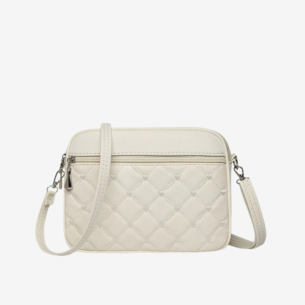 Allegra — Borsa a Tracolla Donna Piccola Trapuntata in Ecopelle con Tasca, Lina Milano