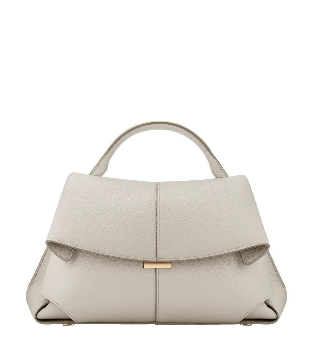 Anita — Borsa Donna a Mano Media in Pelle con Patta e Tracolla, Lina Milano