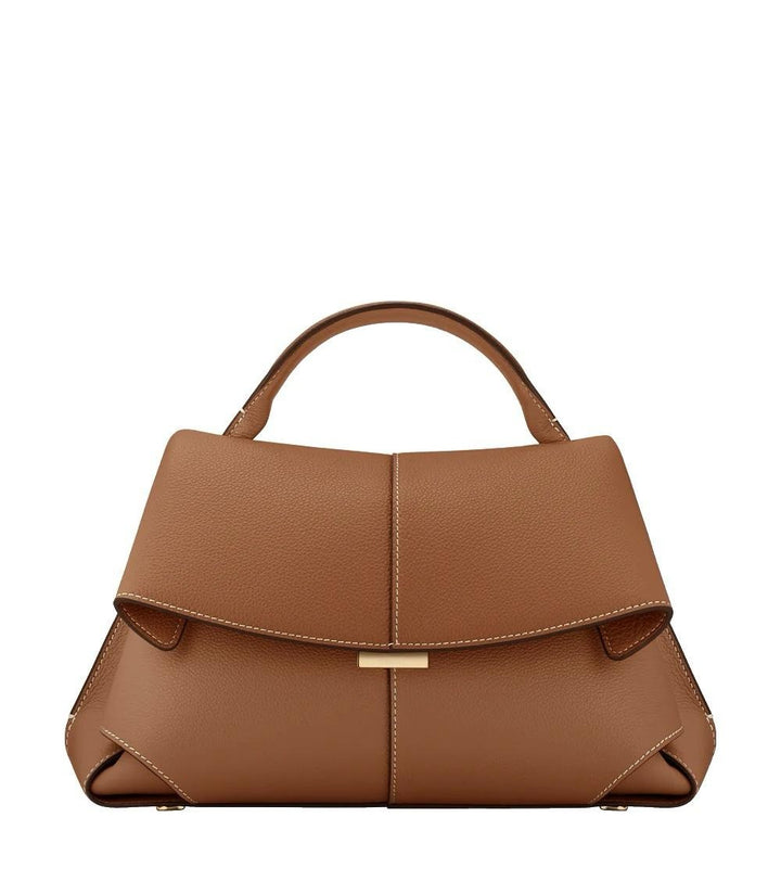 Anita — Borsa Donna a Mano Media in Pelle con Patta e Tracolla, Lina Milano