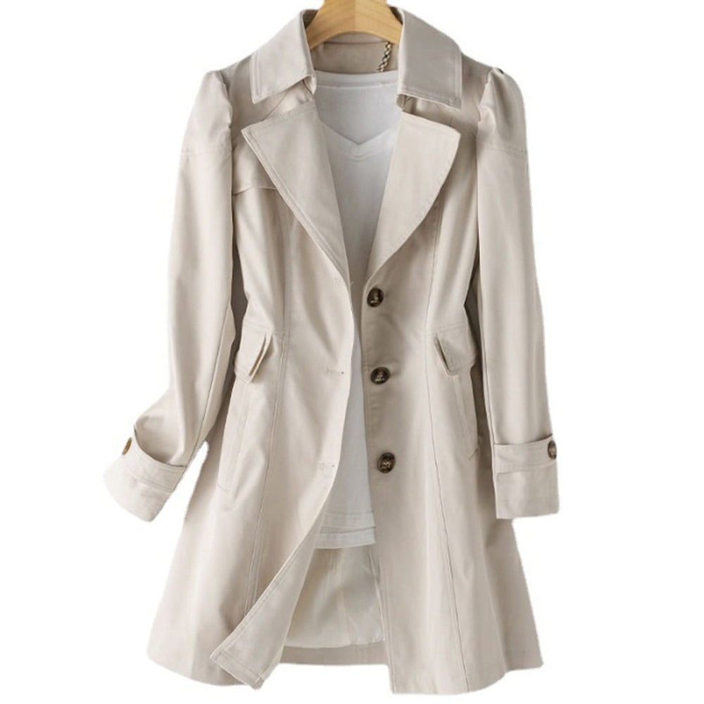 Asia — Cappotto Donna Corto Stile Trench Monopetto Sciancrato, Lina Milano