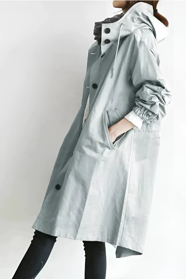 Bettina — Cappotto Impermeabile Donna Oversize con Cappuccio, Lina Milano