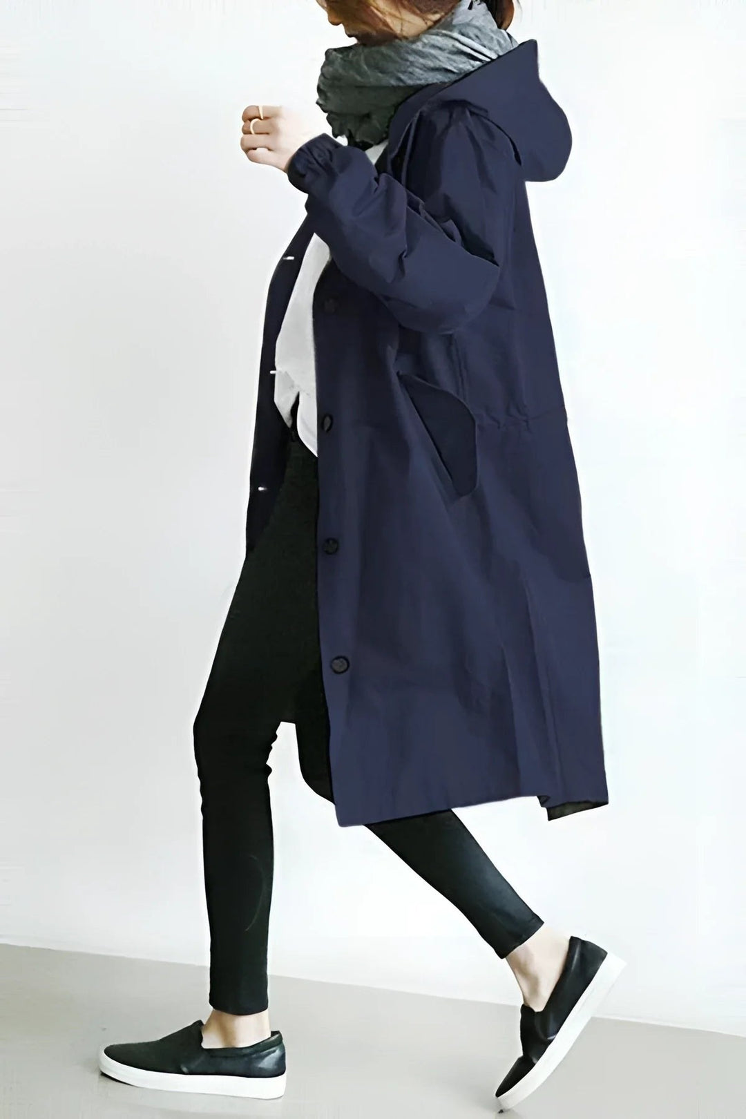 Bettina — Cappotto Impermeabile Donna Oversize con Cappuccio, Lina Milano