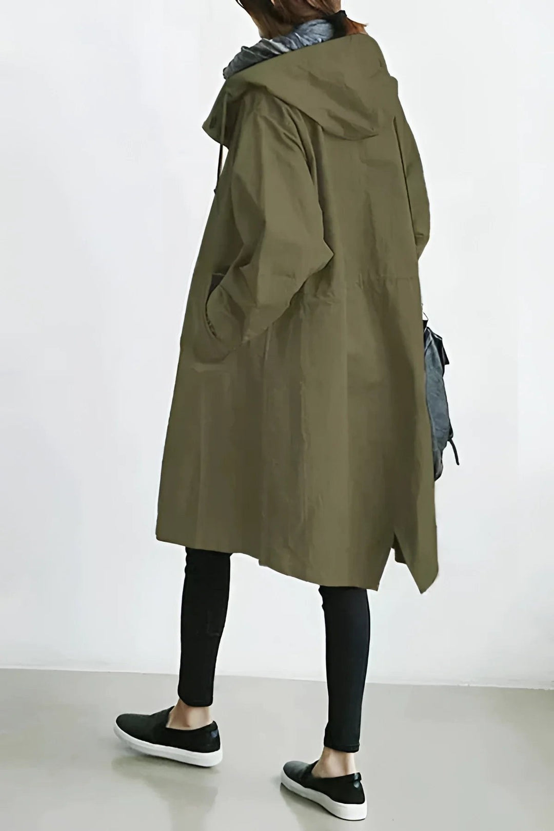 Bettina — Cappotto Impermeabile Donna Oversize con Cappuccio, Lina Milano