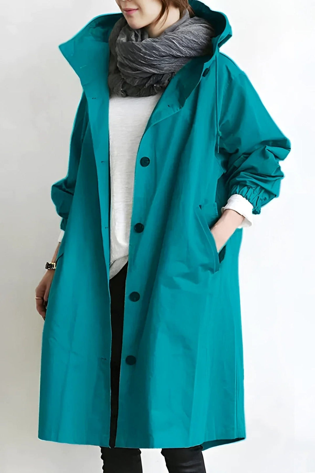 Bettina — Cappotto Impermeabile Donna Oversize con Cappuccio, Lina Milano