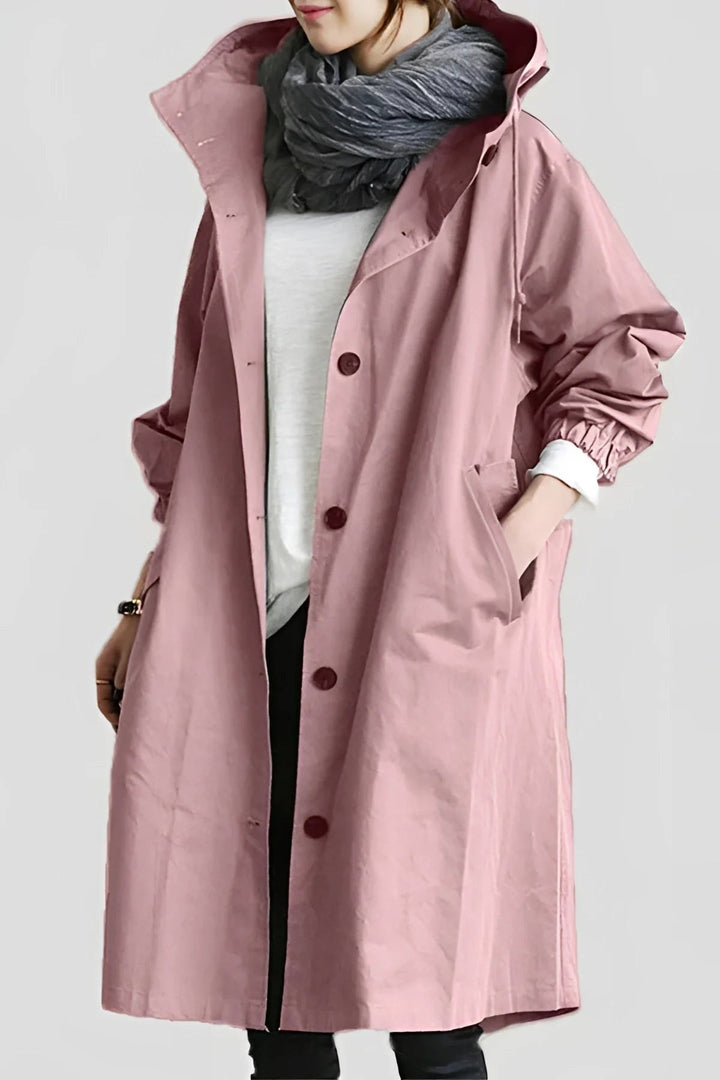 Bettina — Cappotto Impermeabile Donna Oversize con Cappuccio, Lina Milano