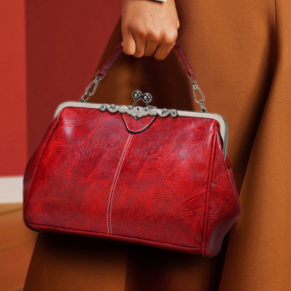 Brigida — Borsa Donna a Mano Vintage in Ecopelle con Manici e Tracolla, Lina Milano