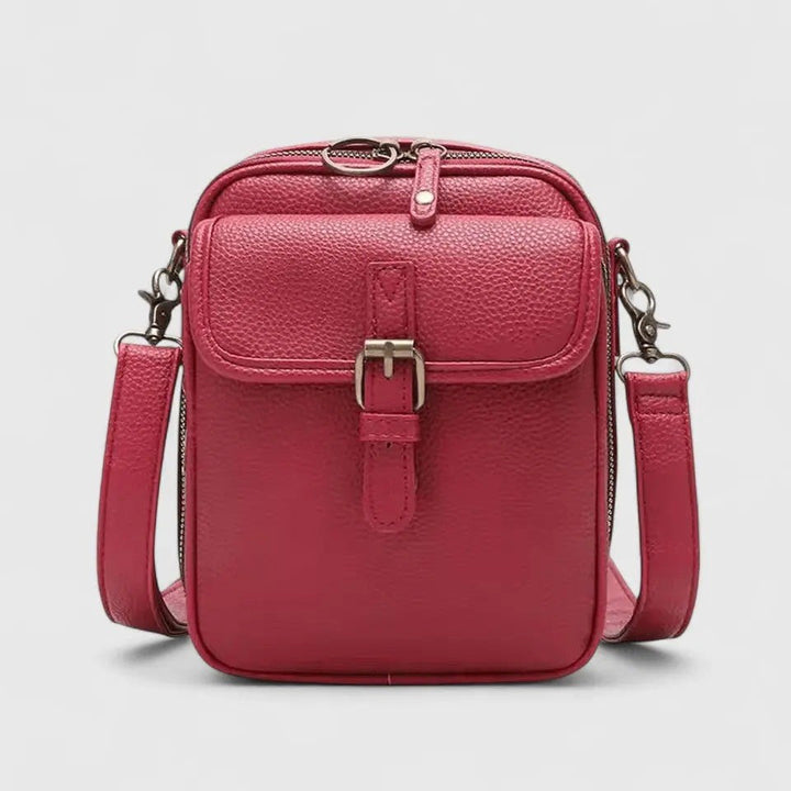 Chiara — Borsa a Tracolla Donna Piccola in Ecopelle con Fibbia e Cerniera, Lina Milano
