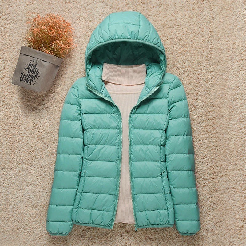 Claudia — Piumini 100 Grammi Donna Corti con Cappuccio e Tasche Laterali, Lina Milano
