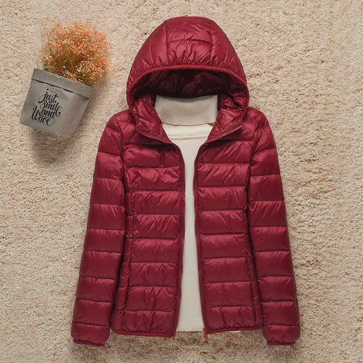 Claudia — Piumini 100 Grammi Donna Corti con Cappuccio e Tasche Laterali, Lina Milano