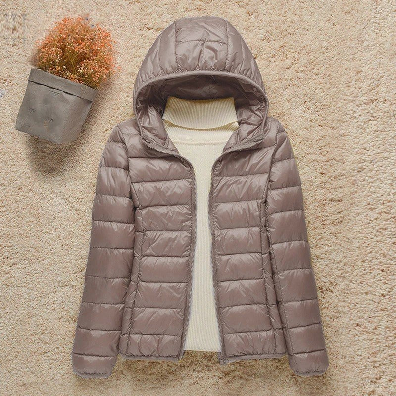 Claudia — Piumini 100 Grammi Donna Corti con Cappuccio e Tasche Laterali, Lina Milano