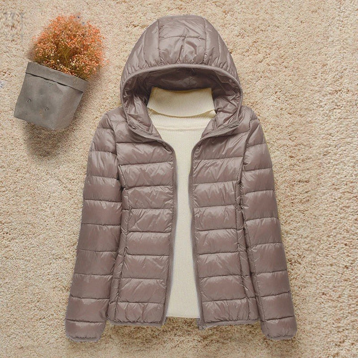 Claudia — Piumini 100 Grammi Donna Corti con Cappuccio e Tasche Laterali, Lina Milano