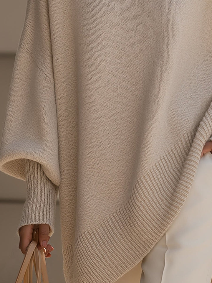 Clotilde — Maglione Oversize Donna con Orlo Asimmetrico, Lina Milano
