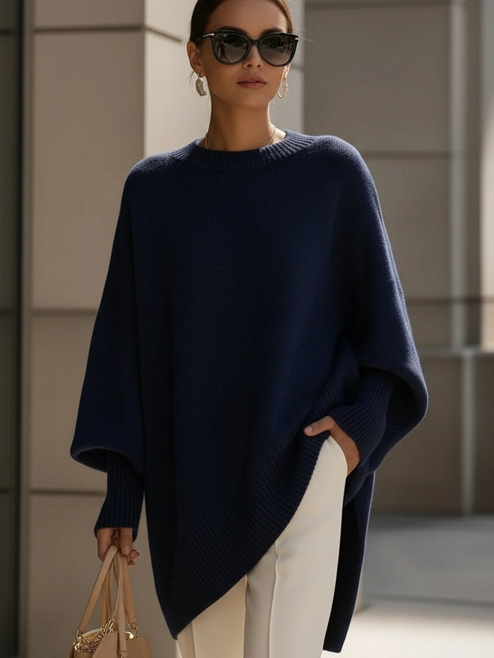 Clotilde — Maglione Oversize Donna con Orlo Asimmetrico, Lina Milano