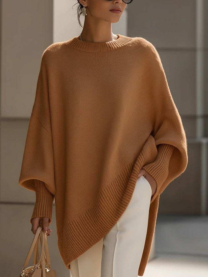 Clotilde — Maglione Oversize Donna con Orlo Asimmetrico, Lina Milano