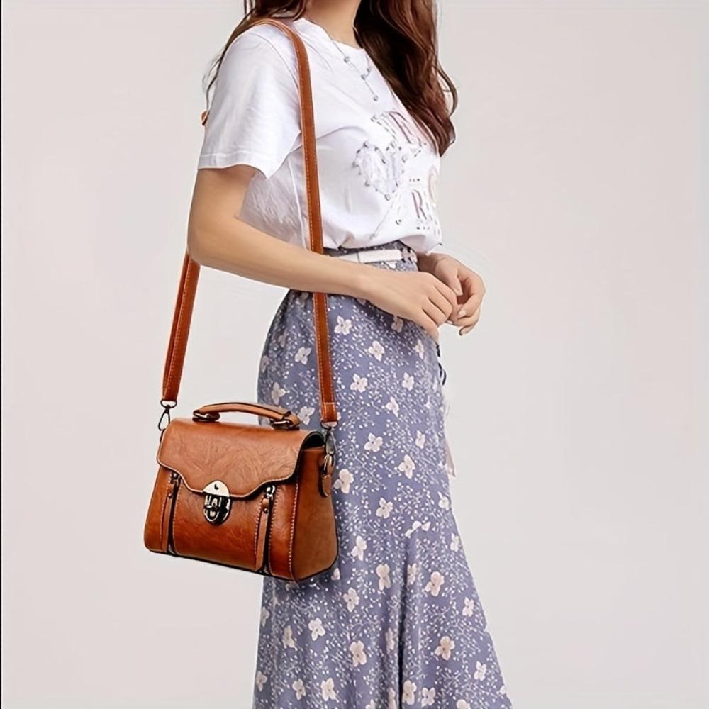 Dalila — Borsa a Tracolla Donna Piccola Vintage in Pelle con Chiusura, Lina Milano