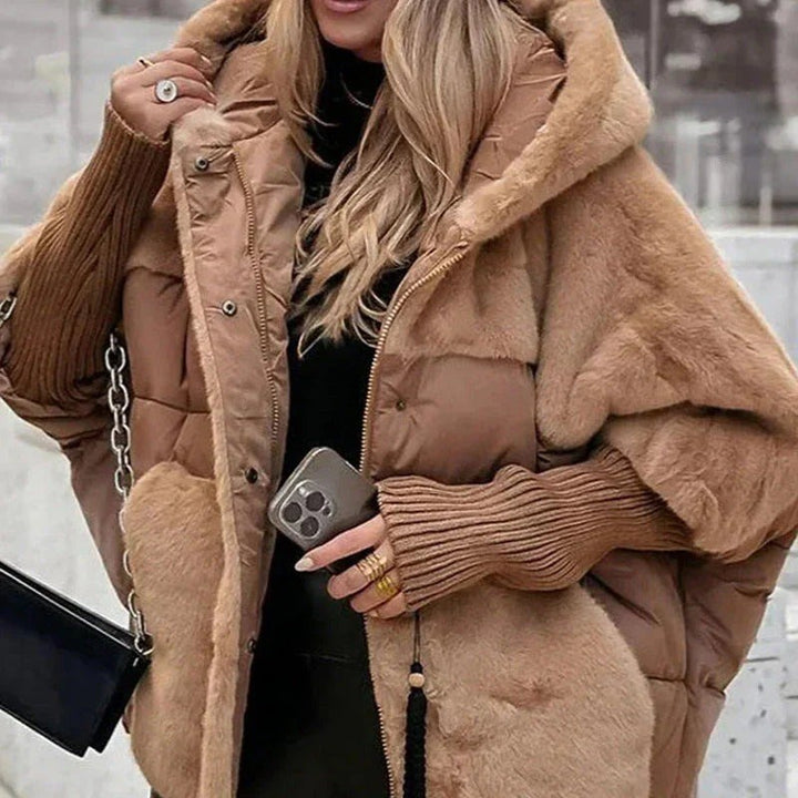 Daniela — Giubbotto Donna Invernale Teddy con Cappuccio Oversize, Lina Milano