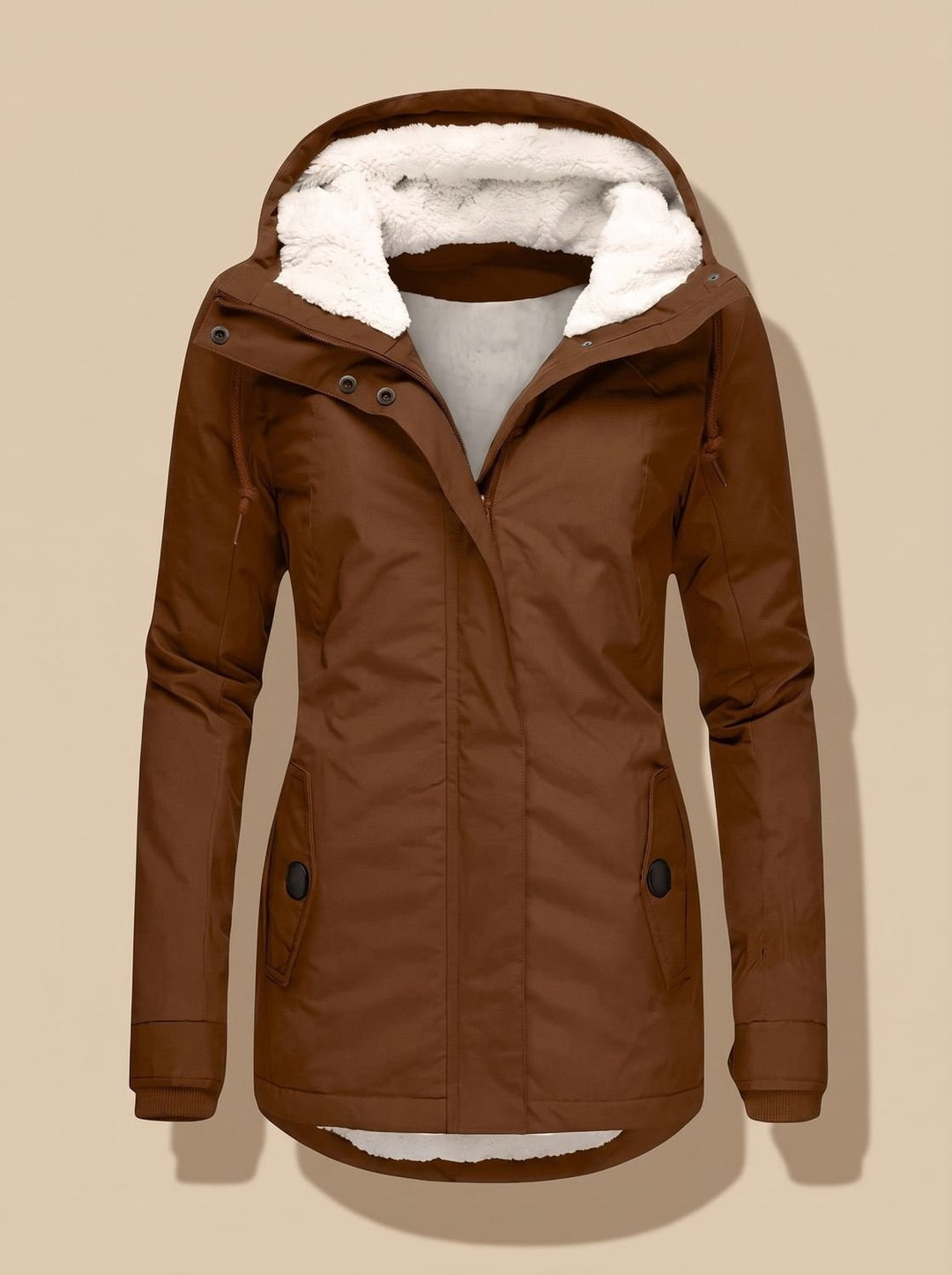 Daria — Giubbotti Donna Invernali, con Cappuccio e Fodera in Pile, Lina Milano