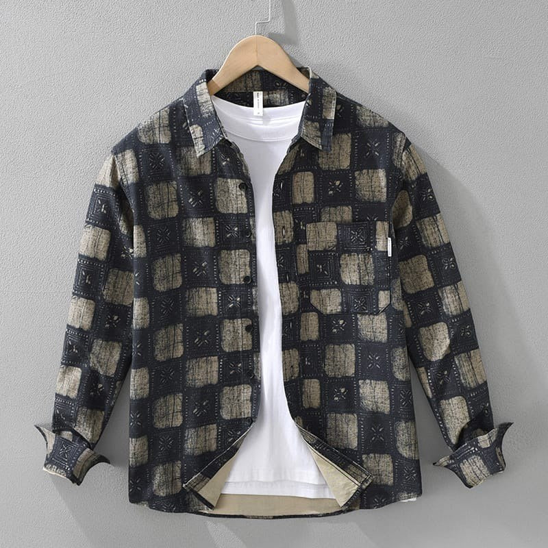 Enrica — Camicia a Quadri Donna in Cotone Ampia con Tasca sul Petto, Lina Milano