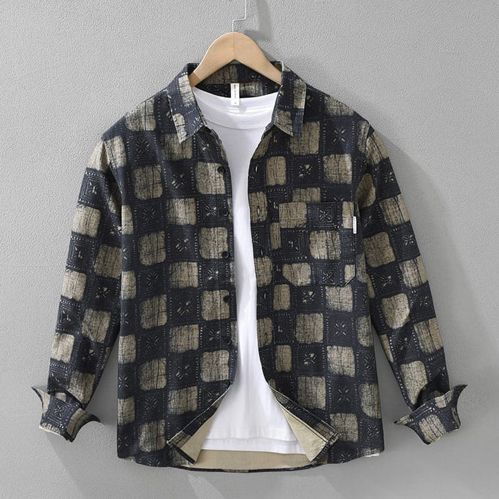 Enrica — Camicia a Quadri Donna in Cotone Ampia con Tasca sul Petto, Lina Milano