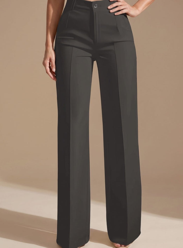 Ester — Pantaloni Eleganti Donna Dritti a Vita Alta con Tasche Laterali, Lina Milano