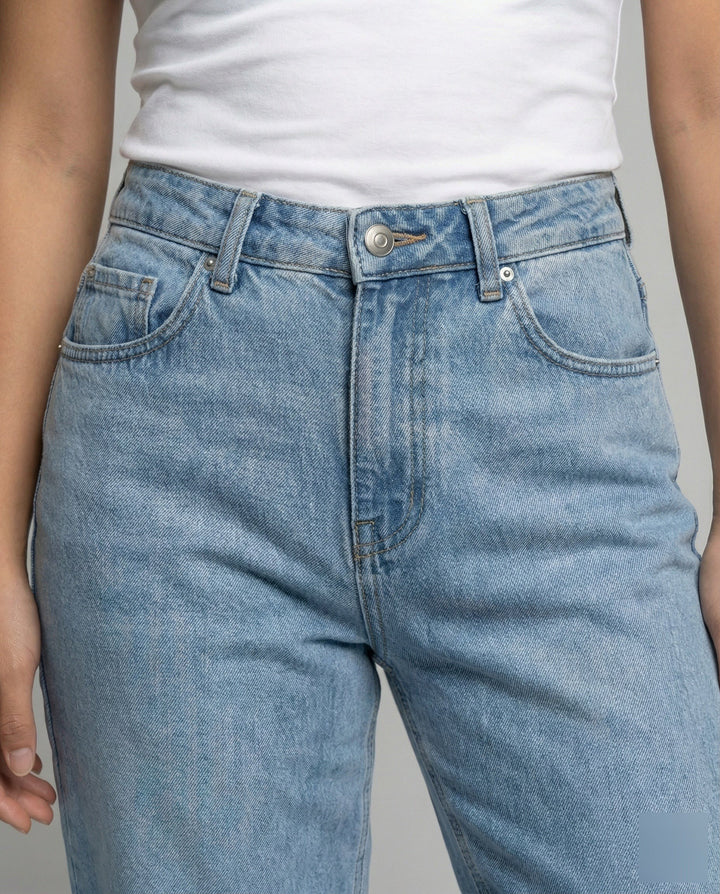 Federica — Jeans Balloon Donna con Risvolto Gamba a Carota, Lina Milano