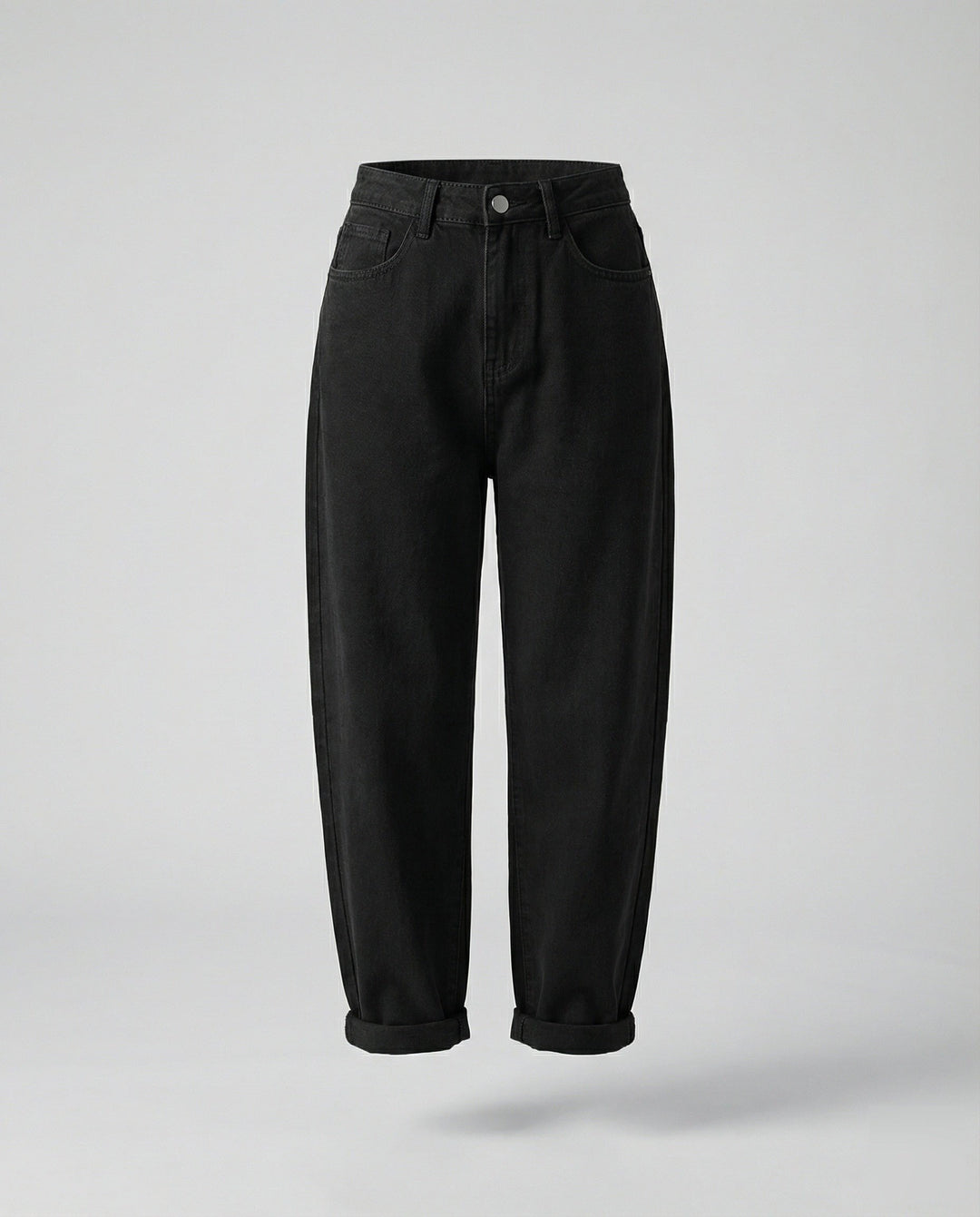 Federica — Jeans Balloon Donna con Risvolto Gamba a Carota, Lina Milano
