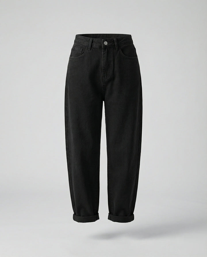 Federica — Jeans Balloon Donna con Risvolto Gamba a Carota, Lina Milano