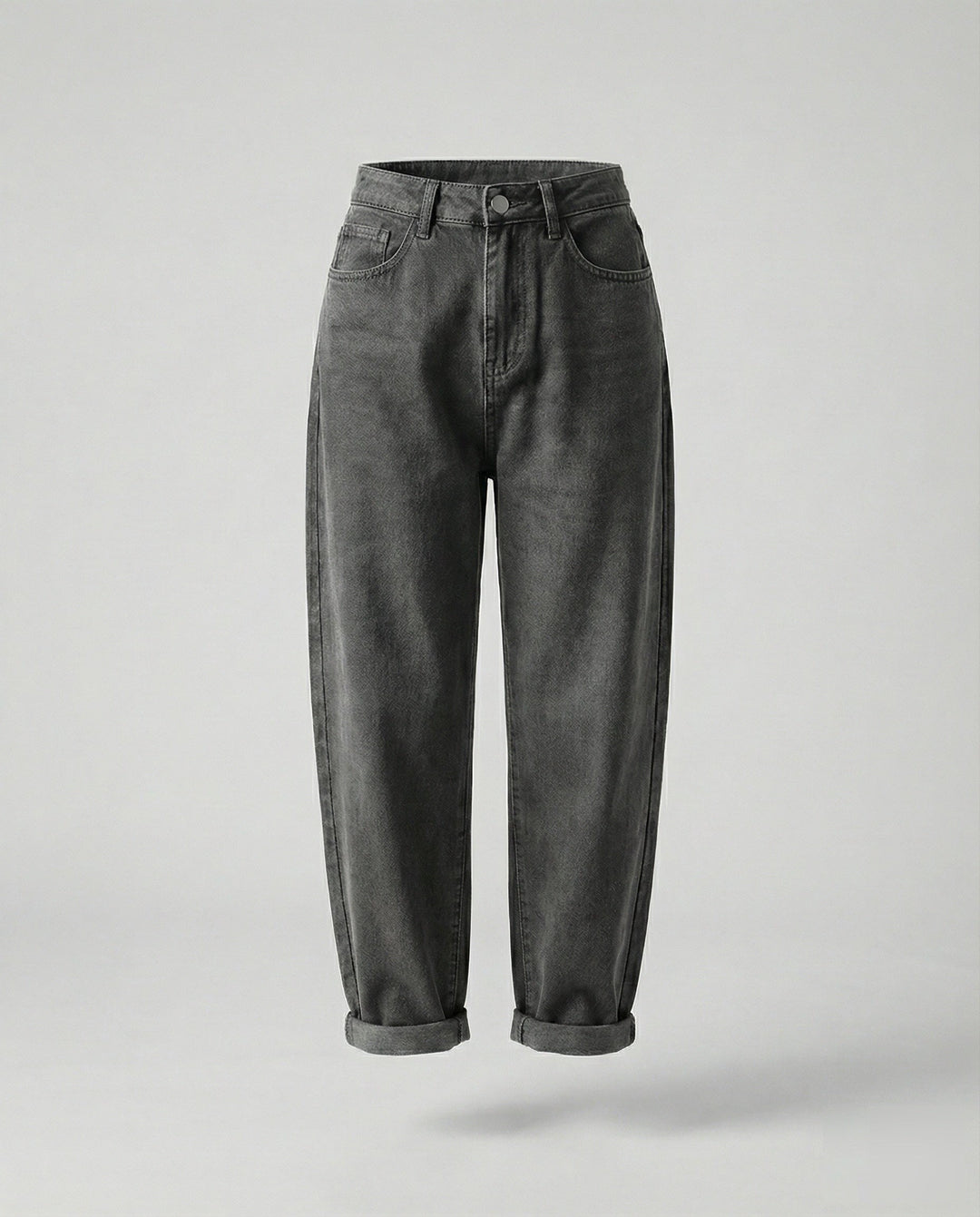 Federica — Jeans Balloon Donna con Risvolto Gamba a Carota, Lina Milano
