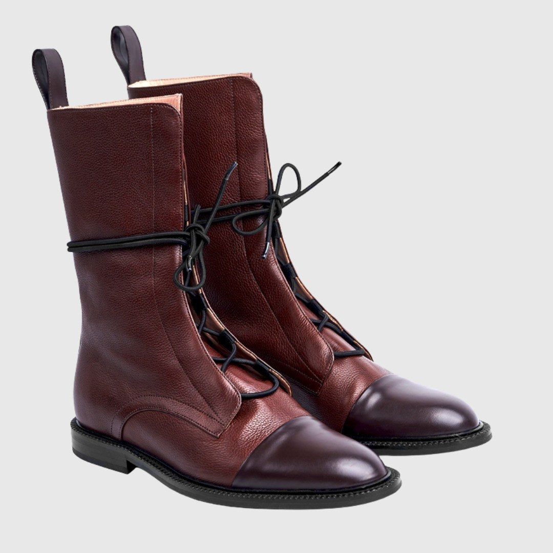 Fiamma — Anfibi Donna Stringati Classici con Suola Alta, Lina Milano