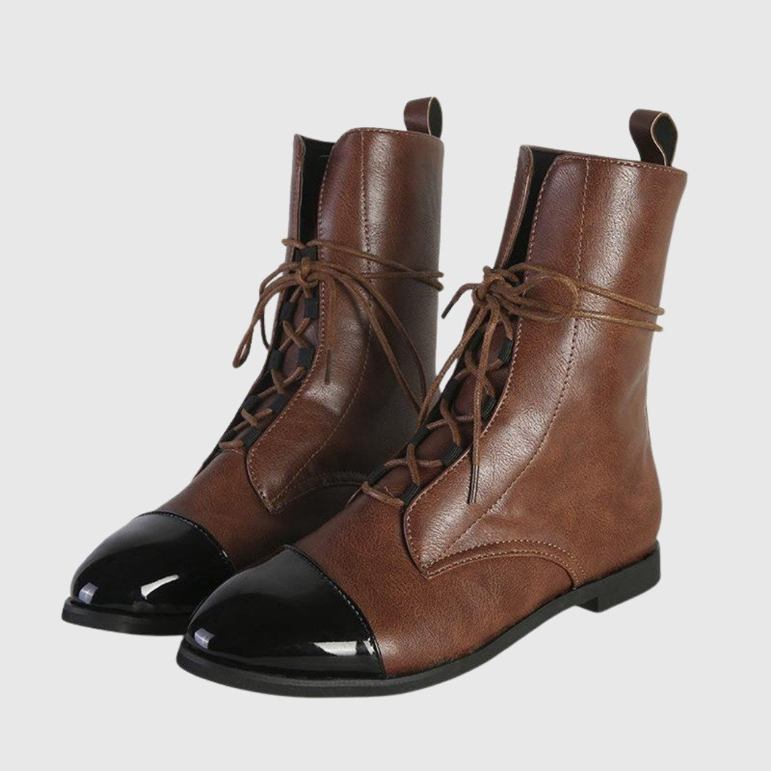 Fiamma — Anfibi Donna Stringati Classici con Suola Alta, Lina Milano