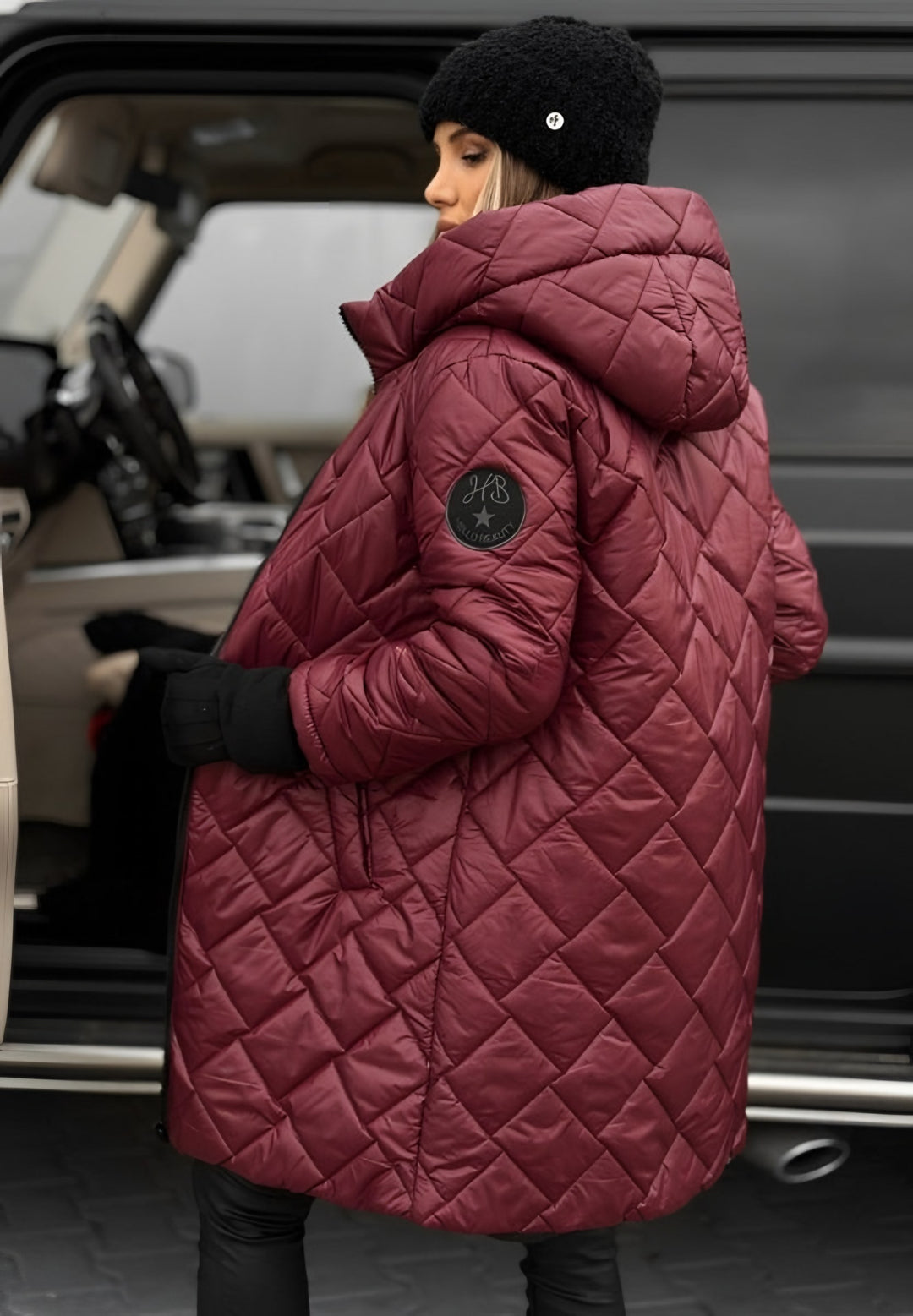 Flaminia — Giubbotti Donna Invernali, Lungo Trapuntato con Cappuccio, Lina Milano