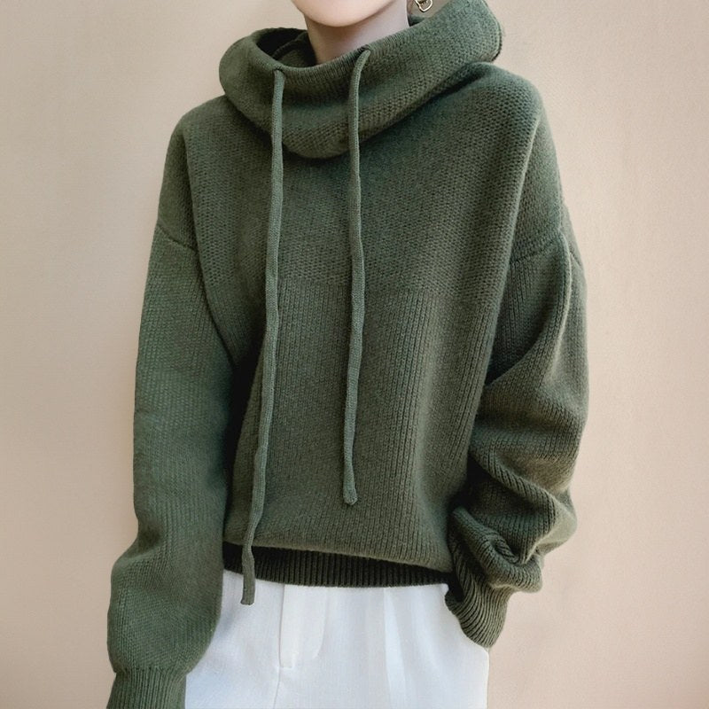 Franca — Maglione Oversize Donna con Cappuccio e Coulisse, Lina Milano