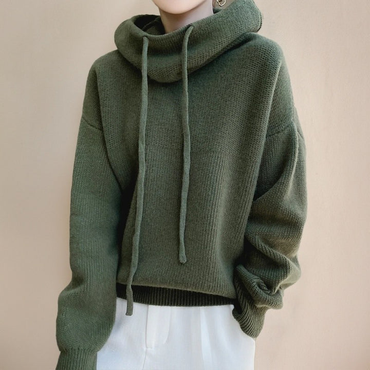 Franca — Maglione Oversize Donna con Cappuccio e Coulisse, Lina Milano