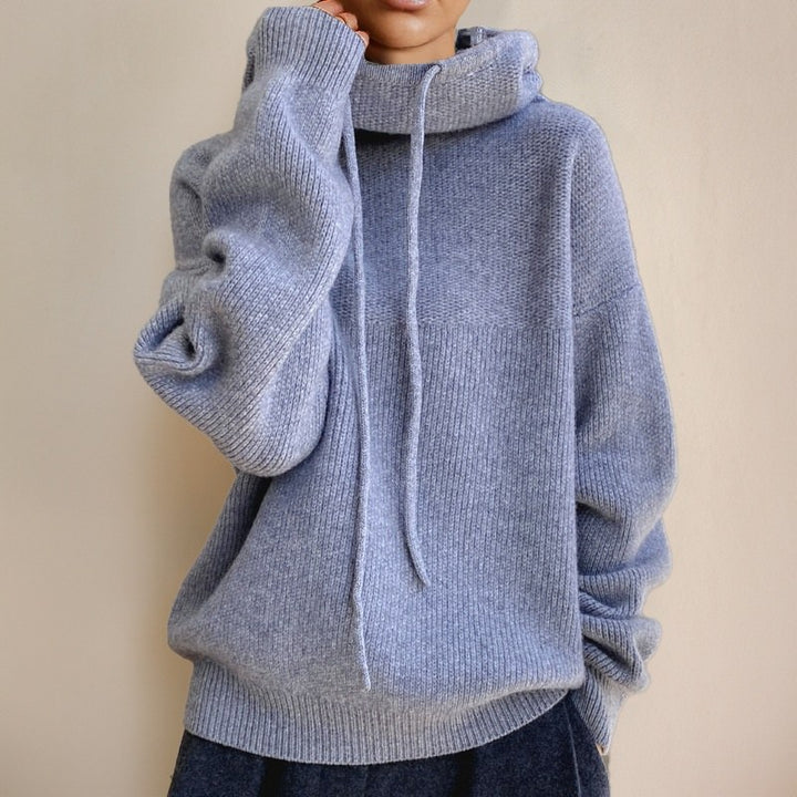 Franca — Maglione Oversize Donna con Cappuccio e Coulisse, Lina Milano