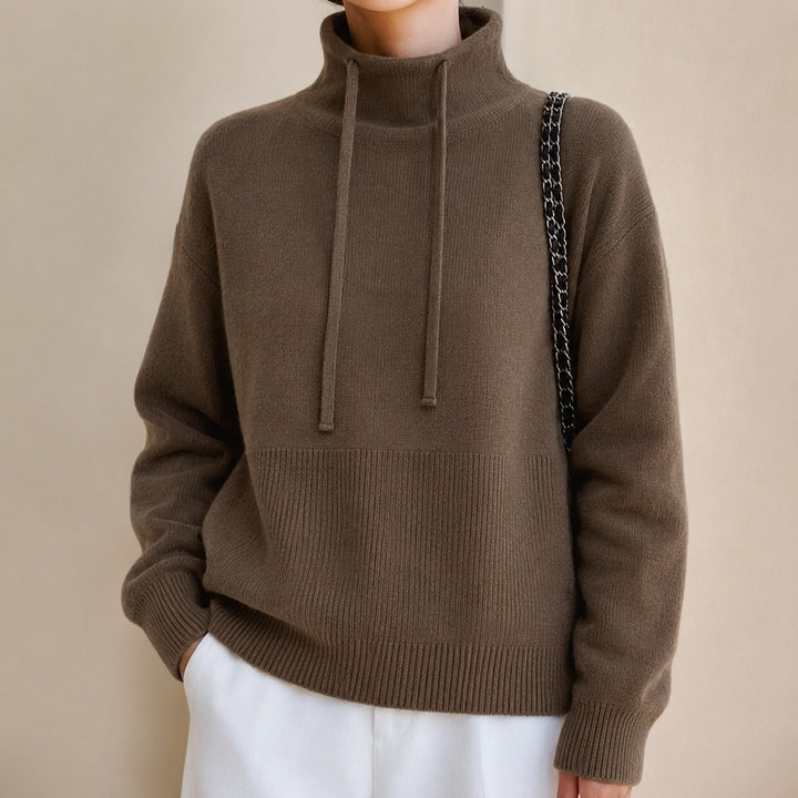 Franca — Maglione Oversize Donna con Cappuccio e Coulisse, Lina Milano