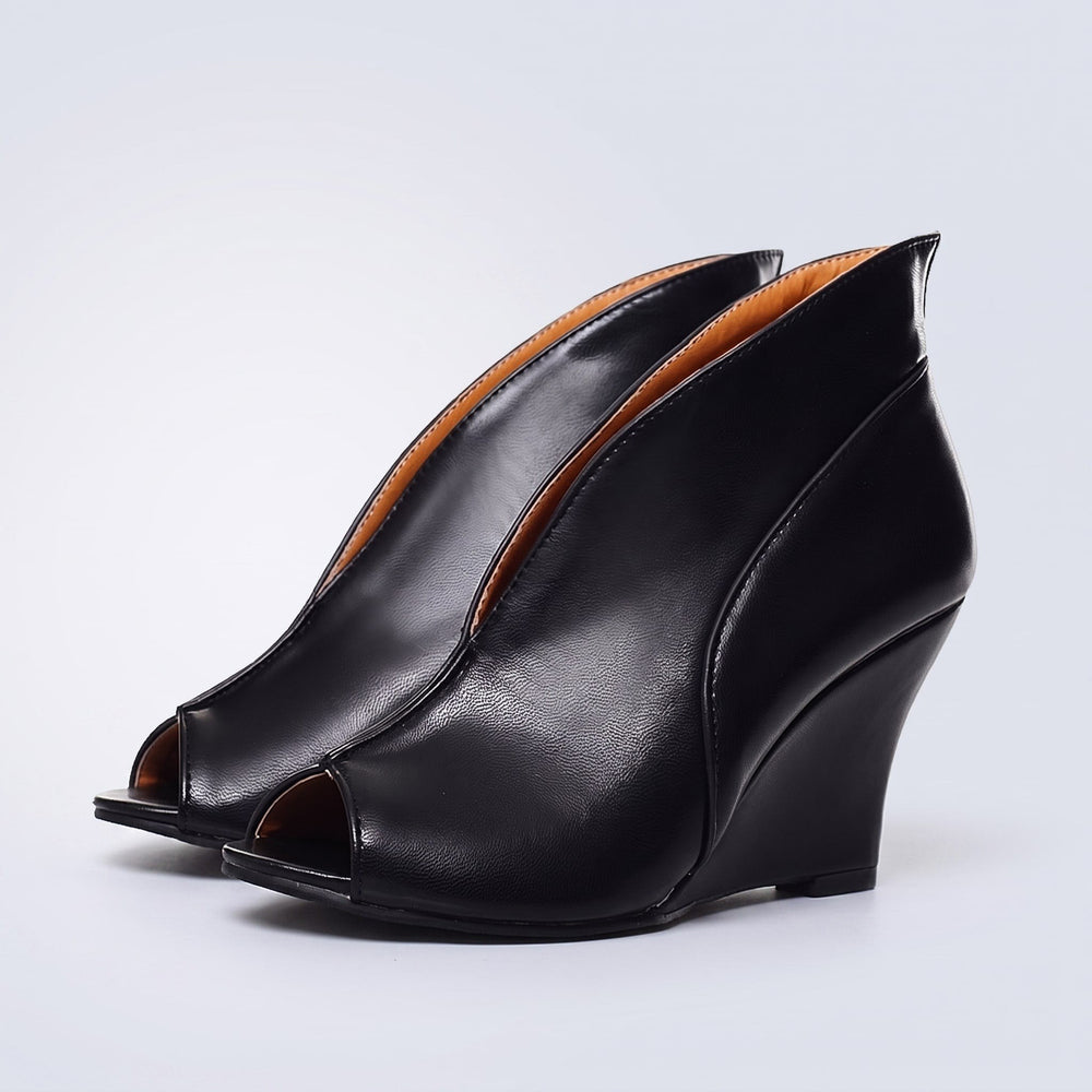Fulvia — Scarpe Donna con Zeppa Alta in Ecopelle con Punta Aperta, Lina Milano