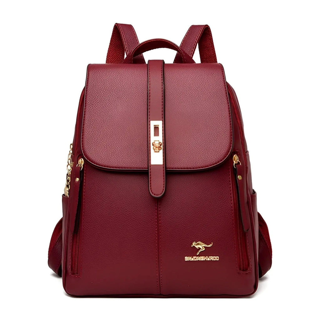 Giacinta — Elegante Zainetto da Donna in Pelle Idrorepellente con Tasche, Lina Milano