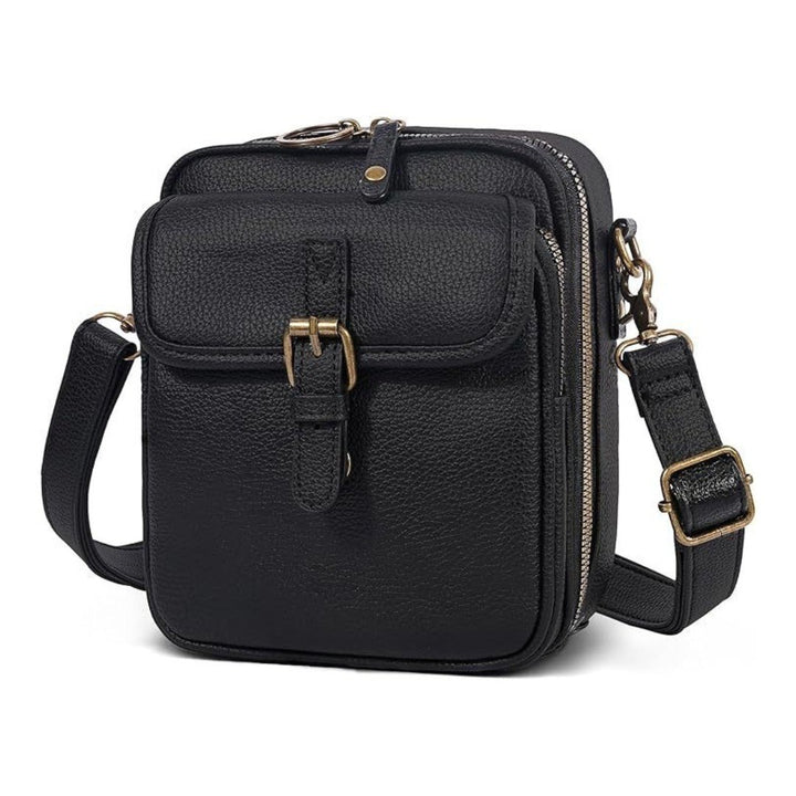 Gioia — Borsa a Tracolla Donna Piccola Quadrata con Tasche e Cerniera, Lina Milano
