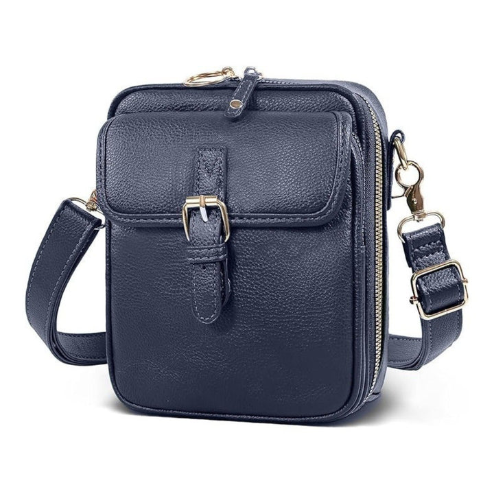Gioia — Borsa a Tracolla Donna Piccola Quadrata con Tasche e Cerniera, Lina Milano