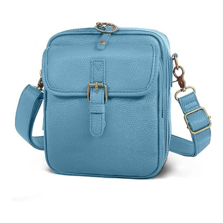 Gioia — Borsa a Tracolla Donna Piccola Quadrata con Tasche e Cerniera, Lina Milano
