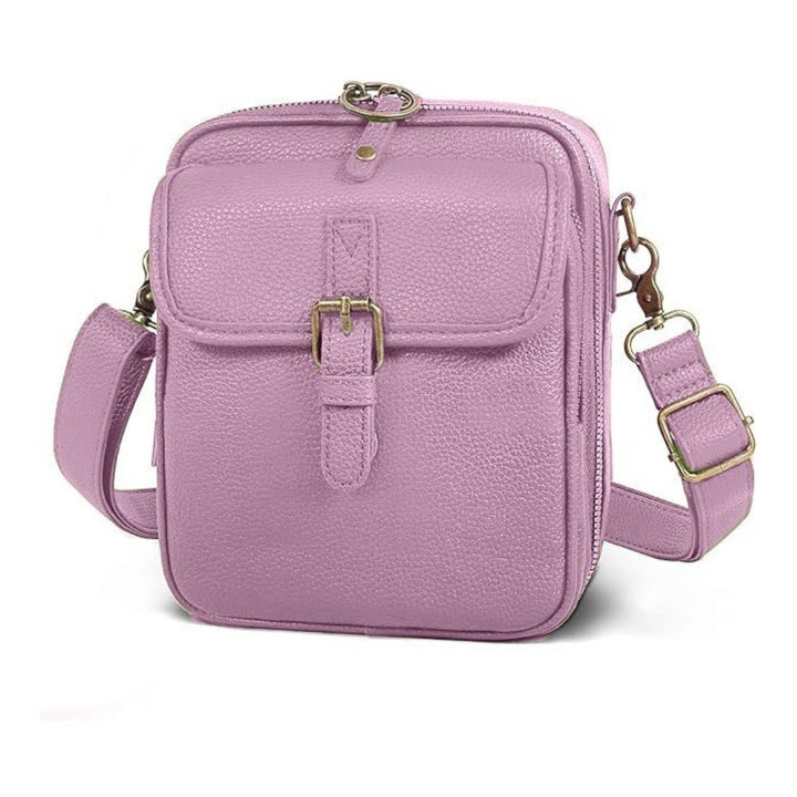 Gioia — Borsa a Tracolla Donna Piccola Quadrata con Tasche e Cerniera, Lina Milano