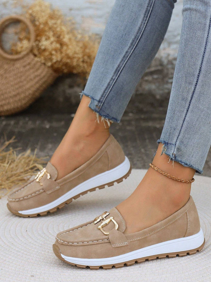 Giorgia — Mocassini Donna Scamosciati con Catena e Suola Platform, Lina Milano