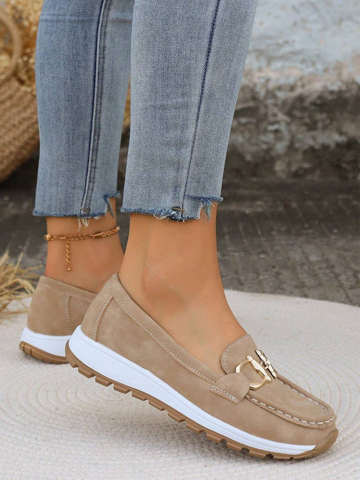 Giorgia — Mocassini Donna Scamosciati con Catena e Suola Platform, Lina Milano