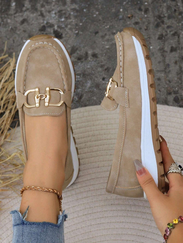 Giorgia — Mocassini Donna Scamosciati con Catena e Suola Platform, Lina Milano